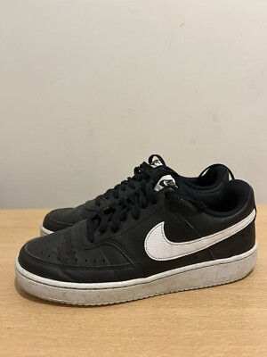 Nike Court Vision mens black with white tick trainers- Size UK UK