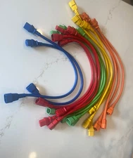 C13 to C14 14AWG 15A/250V 2ft AC Power Extension Cable Cord  SJT Various Colors