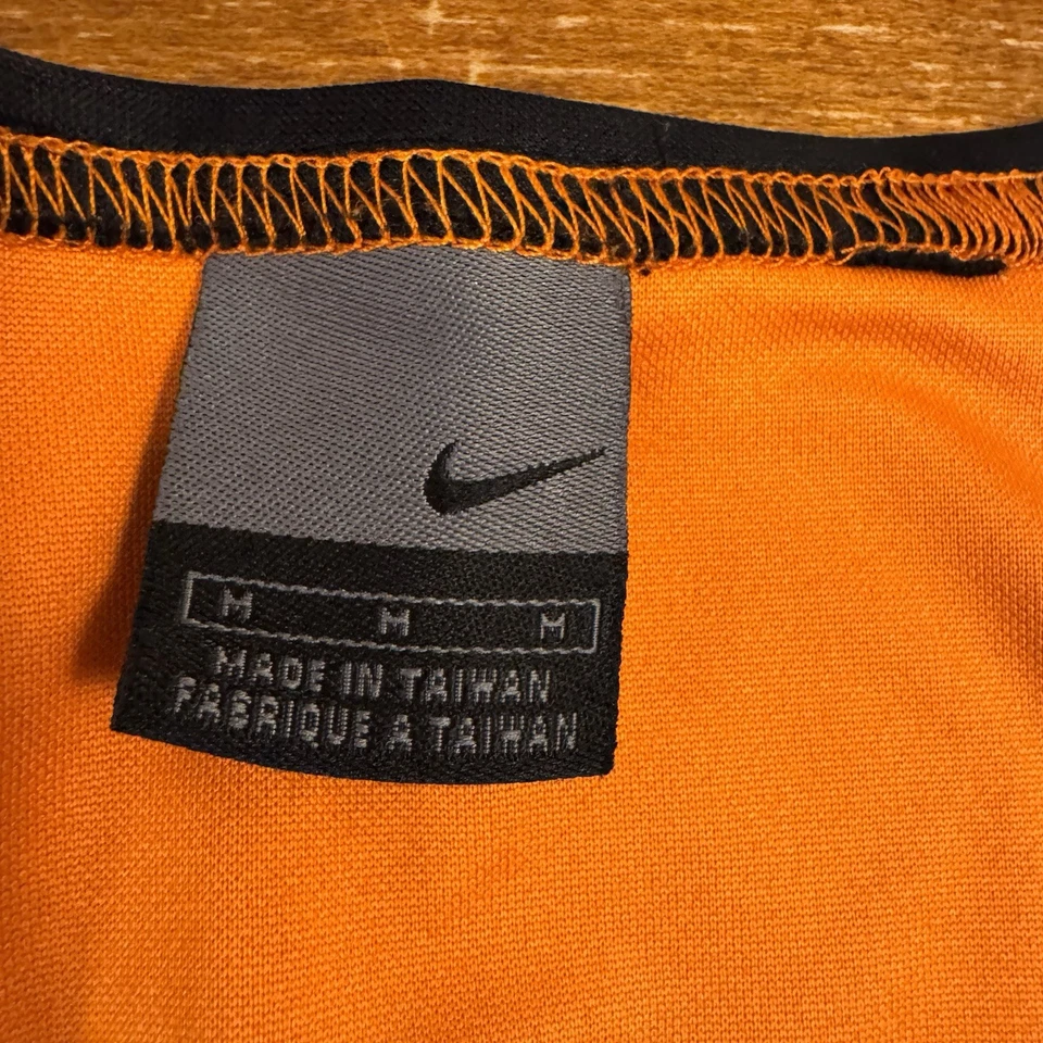 Vintage Nike Shirt Mens Medium Orange Swoosh Long Sleeve Soccer Active - Image 4 of 4