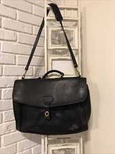 Vintage USA Messenger Bag Teczka Czarna skóra + pasek na ramię