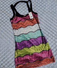 Sequins Party Tank Fitted Dress Fits S Eyelash NWT