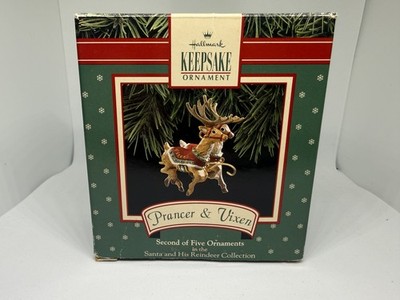 Hallmark Keepsake Ornament 1992 Prancer & Vixen Second Of Five Ornament Vintage