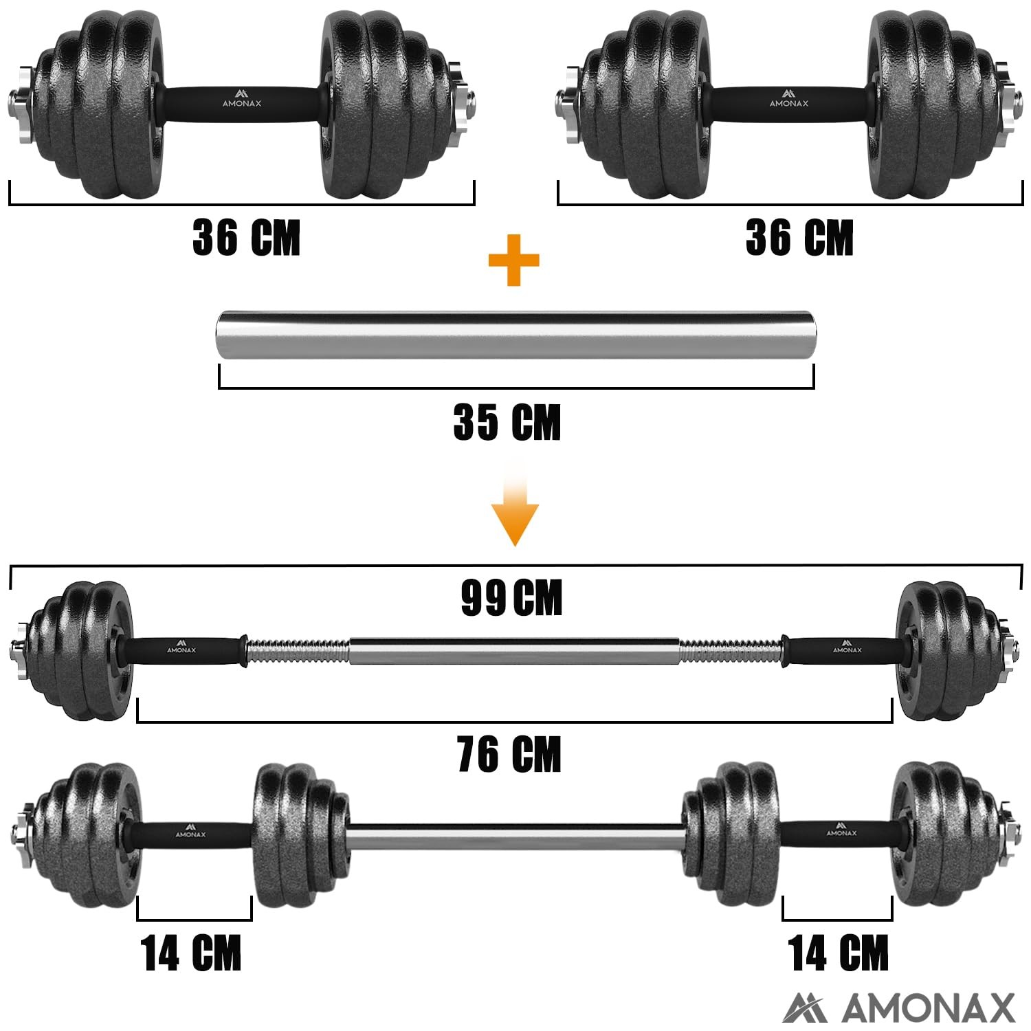 Set di manubri regolabili 15-30kg per bodybuilding foto 3