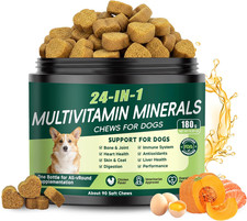 24-In-1 Dog Vitamins and Supplements, Dog Multivitamin Chewable with Chondroitin