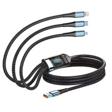 100W 3 in 1 Fast Charging Cable USB C Micro USB Multi Charger Cord