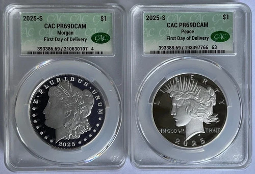 Photo of a 2025-S Peace Dollar (2021-Present) Proof from an eBay listing that sold on Jul 22, 2026