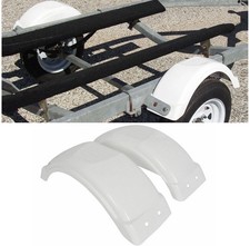 Set of Two Single-Axle Trailer Fenders 8"-12" Wheels Tire Top Step Skirt Boat