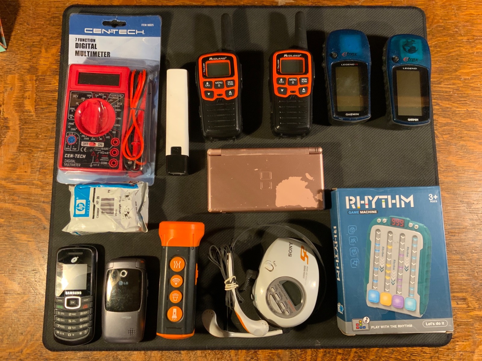 Mixed Electronics Lot. Nintendo DS. Garming GPS. Midland Radios. Sony Walkman. +