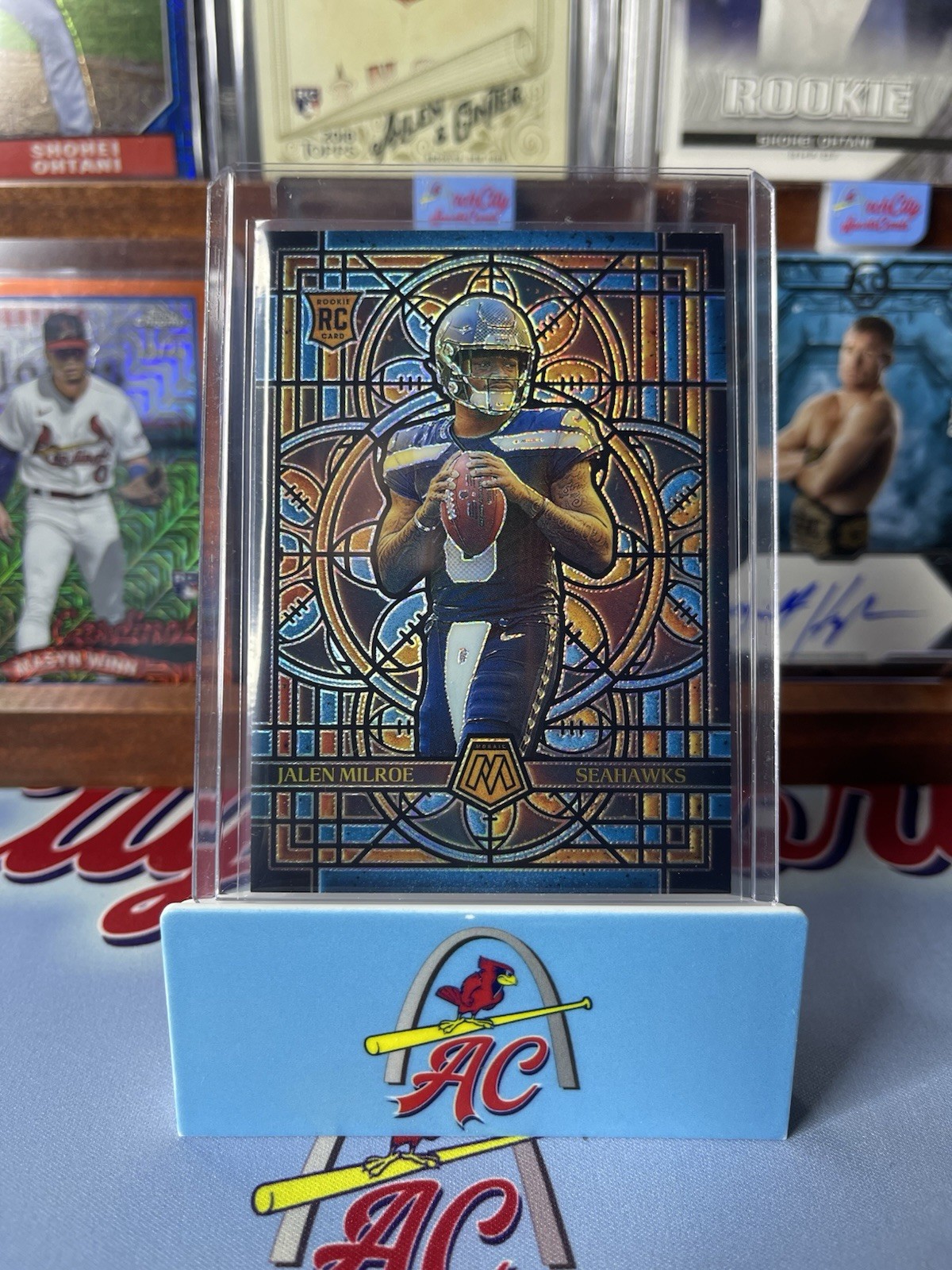 Jalen Milroe 2025 Mosaic Stained Glass (RC) Case Hit SSP #23 Rookie RC