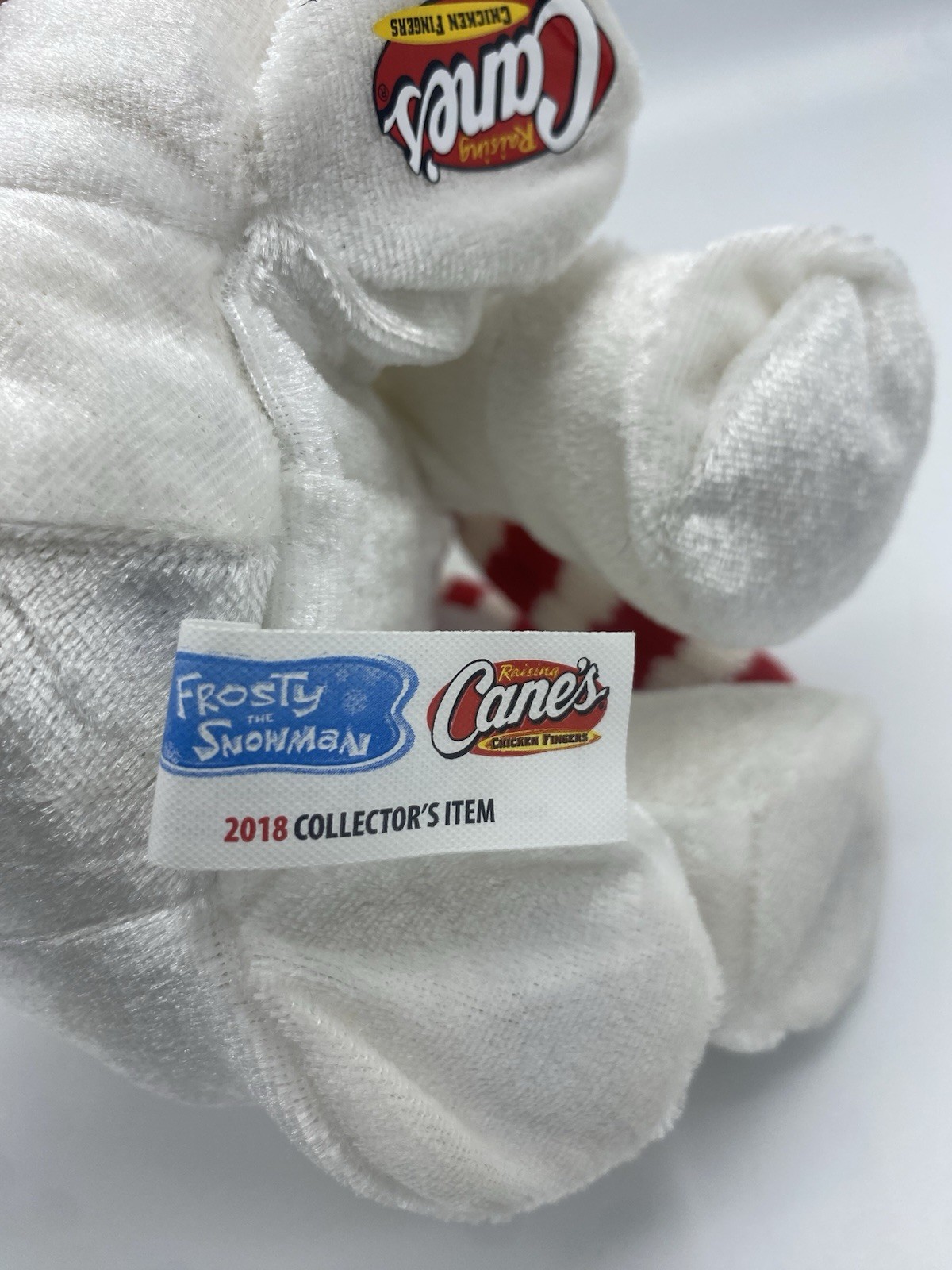 Raising Canes 10"  Frosty the Snowman Pup 2018 Christmas Holiday Plush Dog NWT