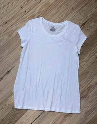 NOBO Scoop Neck Semi Fitted Short Sleeve T Shirt White Juniors Size XL(15-17)