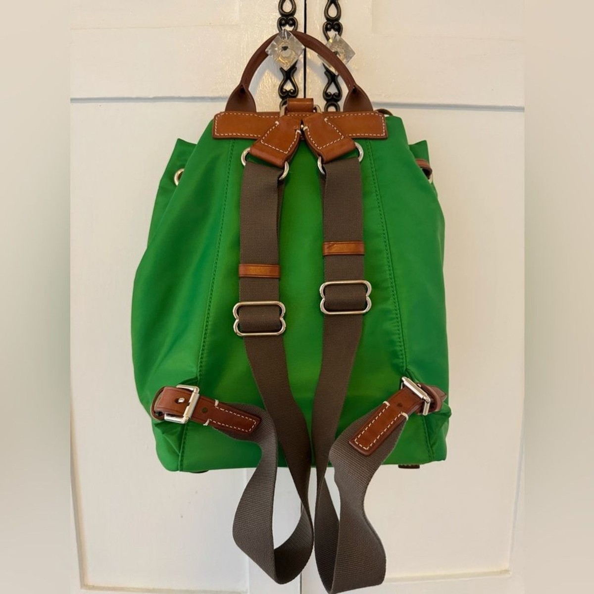 Dooney & Bourke Black/Khaki ⚓ Nylon Allie Backpack Dooney & Bourke Nylon Small Allie Backpack in Kelly Green | eBay main image 2