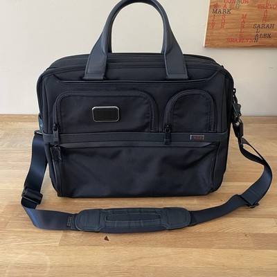 TUMI Alpha 3 Expandable Organizer Laptop Briefcase 117305-1041 Black - Excellent