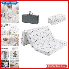 Trifold Pack and Play Mattress 38 x 26 x 3 Inch Memory Foam Waterproof Washable