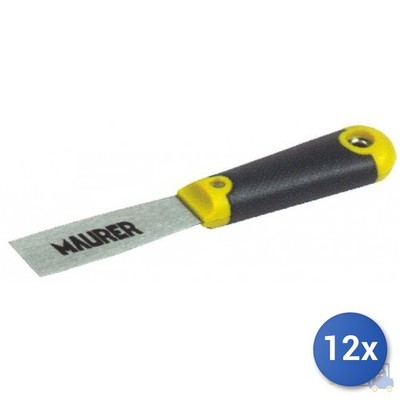 12x MAURER STUCKSPACHTEL STAHLKLINGE ZWEIKOMPONENTENGRIFF 60mm