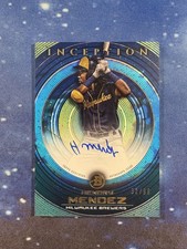 Hendry Mendez 2022 Bowman Inception #PA-HM Prospect Blue Foil Auto /99 Brewers