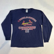 St Louis Cardinals Vintage Y2K World Series 2006 Long Sleeve Shirt Mens L Faded