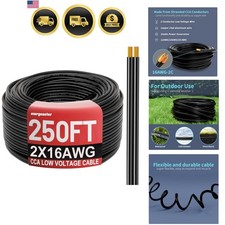 250FT 16 Gauge Low Voltage Landscape Wire 2 Conductors Low-Voltage Wire Hooku...