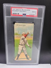 1911 Mecca T201 Double Folders Lewis McCarty / Jo McGinnity - PSA 2 GOOD