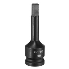 9mm Hex Impact Bit Socket H9 1/2" CR-MO Steel Drive Sockets Hex Socket Adapter