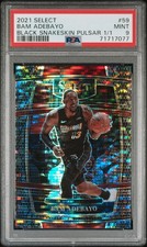 Panini Select Bam Adebayo #59 Black Snakeskin Pulsar 1/1 PSA 9 Miami Heat