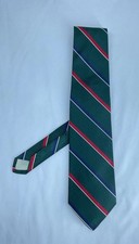 BROOKS BROTHERS men  s Vintage Tie In Green W A Striped Pattern IN EX.CON