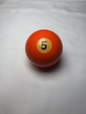Vintage Bakelite Solid Orange 5 Ball Billiard Pool Replacement 2 1/4" Standard