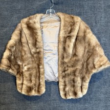 Vintage 40  s- 50  s Genuine Mink Fur Stole/Wrap Color Autumn Haze