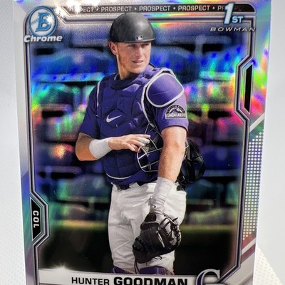 HUNTER GOODMAN 1st Bowman Refractor 2021 Bowman Chrome Draft Colorado ROCKIES
