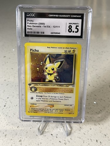 Pichu (1st Edition) graded CGC 8.5 for sale on eBay