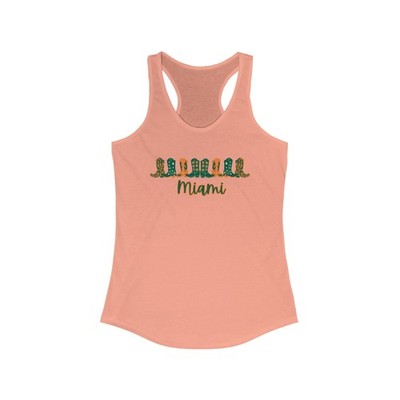 Personalized Miami Game Day Coquette Top, Custom Women's Racerback Tank, Canes