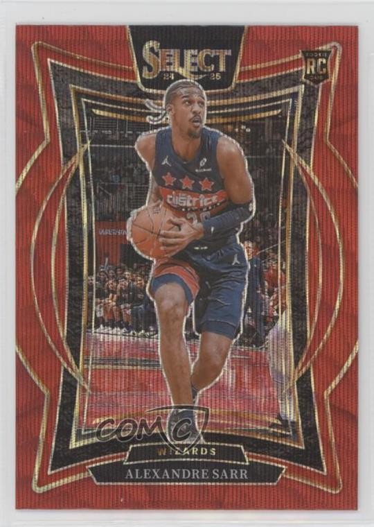 2024-25 Panini Select Concourse Red Wave Prizm Alexandre Sarr #73 ms9