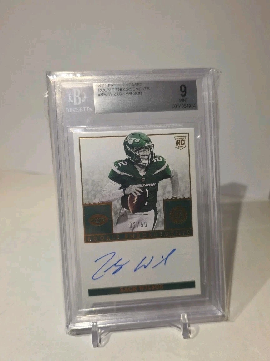 Zach Wilson Panini Encased Rookie Endorsements #REZW Base