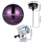 AplusChoice 16" Big Disco Ball w/ Motor and Light Rotator 2PCS Spotlights Purple — photo 4