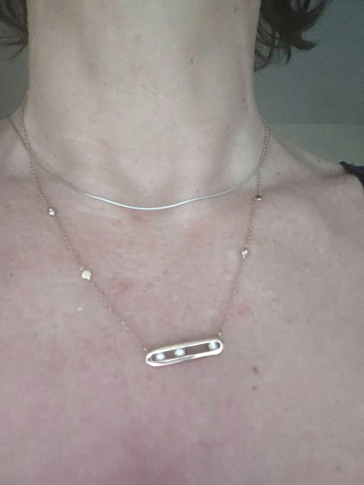 Messika Style Collier Rotgold 750 mit Diamanten  UNIKAT  - Bild 2 von 4