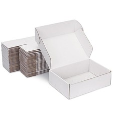 10x8x3 White Small Shipping Boxes - 25 Pack Corrugated Cardboard Mailer Boxes...