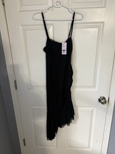 NWT wild fable Size small Black midi dress with ruffle detailing