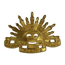 Rising Sun Badge 5th Pattern 1966-1972 Australian Army Military Gold Colour