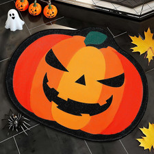 NOVWANG Halloween Pumpkin Rug 25.6 X 17.7 Inches Fall Bathroom Pumpkin Mat