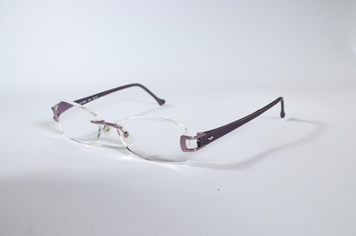 Stepper Brille STS-70607 Damen Lila F082 Randlos Metall Brille Brillengestell