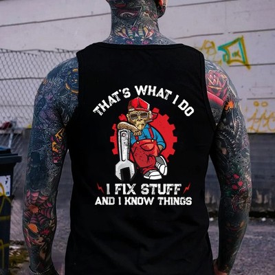 THAT'S WHAT I DO I FIX STUFF Print T-Shirt Summer Outfit Mens