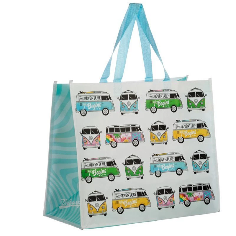 PUCKATOR Volkswagen VW T1 Campervan Design Reusable Shopping Bag Summer Love Surf