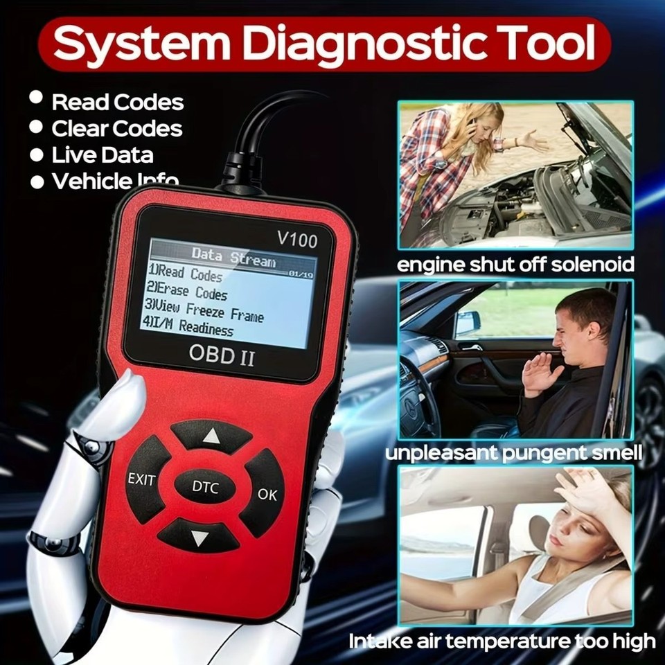 Car Obd2 Scanner Diagnostic Tool Code Reader Engine Fault Code Reader ...