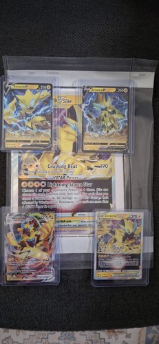 Zeraora V 053/159 SWSH263 VMAX 264 VSTAR 265 Crown Zenith 4 Card + Jumbo Pokémon