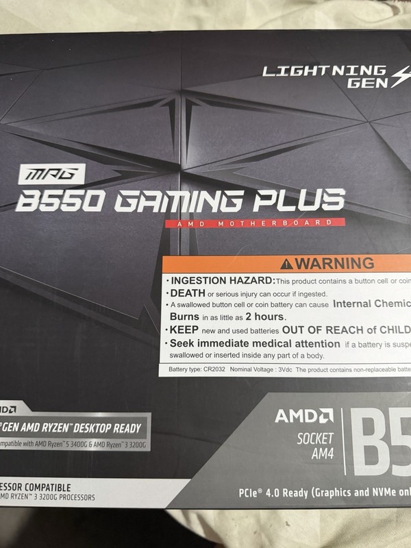 MSI MPG B550 Gaming Plus AM4 motherboard