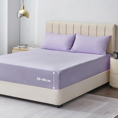 Aisbo Spannbettlaken 180x200cm Bettlaken Boxspringbett - Bett Lila 180x200 aus