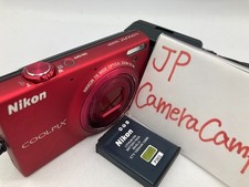Nikon COOLPIX S6100 16.0MP Digital Camera red 7x Zoom 4554