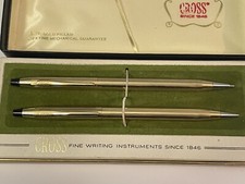 Vintage Cross Ball Pen  Pencil Set Box 12 KT Gold Filled 6601 MONO     