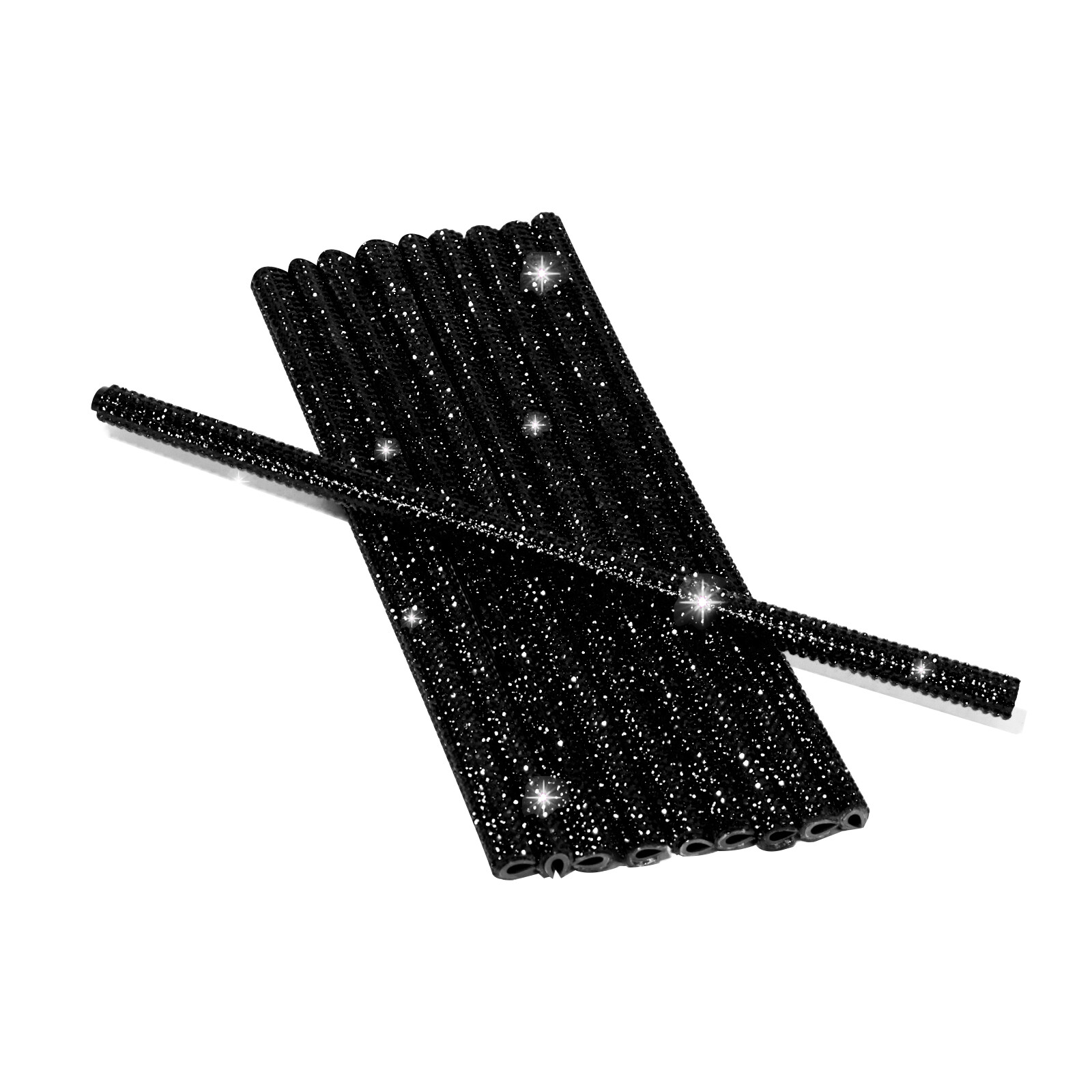 10pcs Glitter Bendable Car Air Vent Outlet Decorative Strips Molding Trim Kit