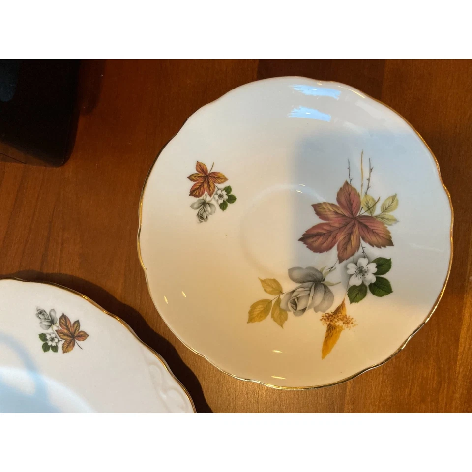 Чайный набор Duchess Bone China для 2, 7 штук. Винтажный осенний узор. РЕДКАЯ - Изображение 3 из 4